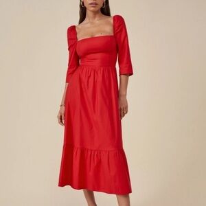 Reformation Cyprus Dress (Cherry) Red Size 8